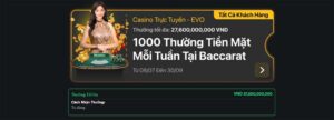 Read more about the article Casino trực tuyến EVO – 1000 Thưởng Tiền Mặt Mỗi Tuần tại V9bet